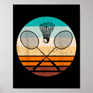 Vintage-Badmintonspieler Badminton  Poster