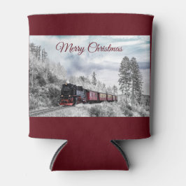 Vintage Bahn Winterweihnachtszene Dosenkühler