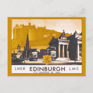 Vintage Bahnreise Edinburgh LNER/LMS Postkarte