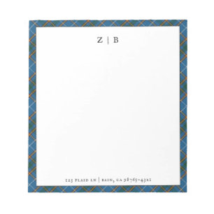 Vintage Bain Clan Highland-Tartan Karo Notizblock