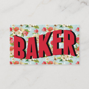 Vintage Baker Business Cards Visitenkarte