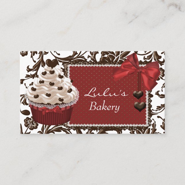 Vintage Bakery Business Card Visitenkarte (Vorderseite)