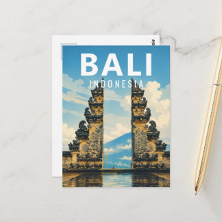 Vintage-Bali-Postkarte – Lempuyang-Tor des Himmels Postkarte