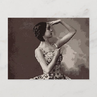 Vintage Ballerina Postkarte