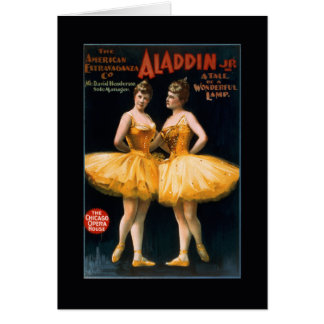Vintage Ballett Aladdin Tänzer-Karte