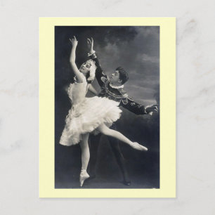 Vintage Balletttänzer Postkarte