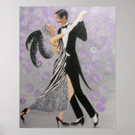 VINTAGE BALLROOM DANCER POSTER