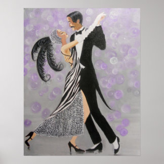VINTAGE BALLROOM DANCER POSTER