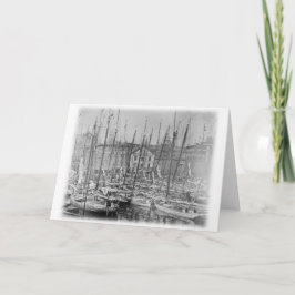 Vintage Baltimore-Fisch-Segelboote Karte