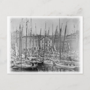 Vintage Baltimore Skipjack-Segelschiffe Postkarte