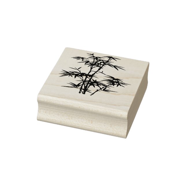 Vintage Bamboo-Walddarstellung Gummistempel (Stempel)