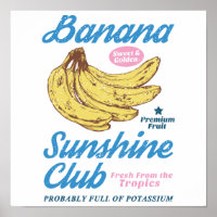 Vintage-Bananen-Sonnenclub-Küche