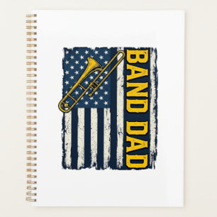Vintage Band Papa Posaune Amerikanische Flagge Hem Planer