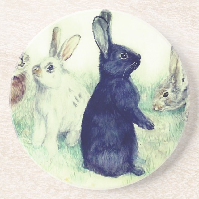 Vintage Banden, glückliche Ostern Getränkeuntersetzer (Vorne)