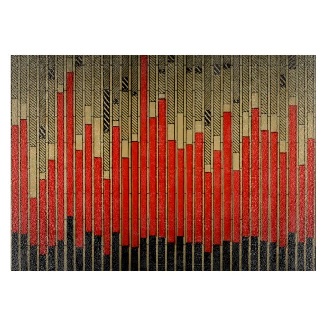 Vintage Bar Graph Chart Schneidebrett (Vorderseite)