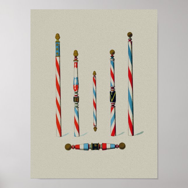 Vintage Barbershallen Poster (Vorne)