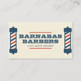 Vintage-Barberstange-Friseurgeschäft Visitenkarte