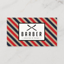 Vintage-Barbier-Streifen Geschäftskarte