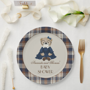 Vintage-Bärchen-Baby-Party Pappteller