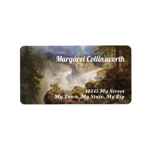 Vintage Bären von Georg Saal Adressaufkleber (Vorne)