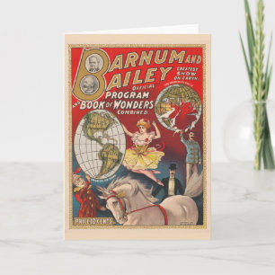 Vintage-Barnum-und-Bailey-Programmcover Karte