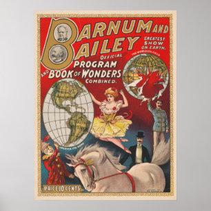 Vintage-Barnum-und-Bailey-Programmcover Poster