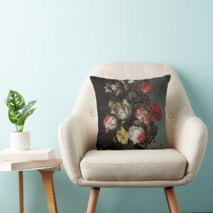 Vintage Barock-Blumen von Balthasar van der Ast Kissen