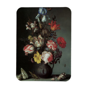 Vintage Barock-Blumen von Balthasar van der Ast Magnet