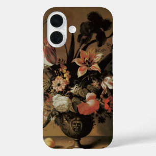 Vintage Barock, Stillleben Blumen in Vasen mit Blu title_seo2