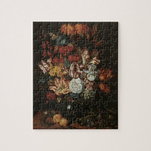Vintage barocke, florale Stillleben Blume in Vase (Vertikal)