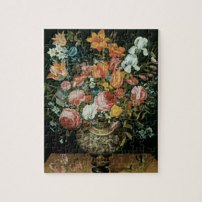 Vintage barocke Stillleben Blume in einer Vase (Vertikal)