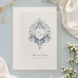 Vintage Baroque Ornament I Calligraphy Wedding Acryleinladungen