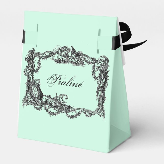 Vintage – Baroque – Praliné – Pralinen Geschenkschachtel (Rückseite)