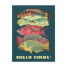 Vintage Barrier Reef Fische Hallo hier