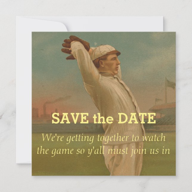 Vintage Baseball 1 Save The Date (Vorderseite)