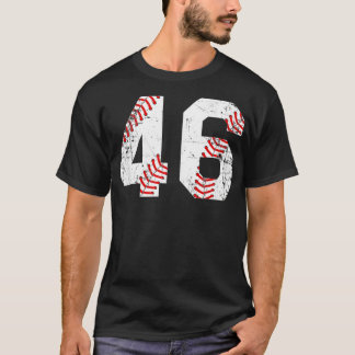 Vintage-Baseball-46-Trikotnummer T-Shirt