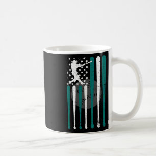 Vintage Baseball-Amerikaner-Flaggen-Baseball-Spira Kaffeetasse