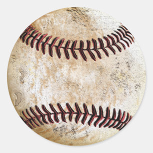 Vintage-Baseball-Aufkleber für handgeschriebene Runder Aufkleber