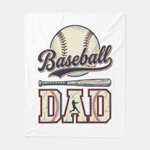 Vintage Baseball Dad Vektor-Shirt Design_1 Fleecedecke