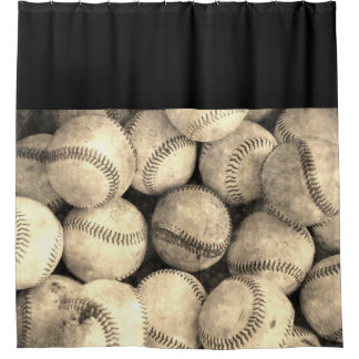 Vintage-Baseball-Duschvorhang Duschvorhang