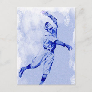 Vintage-Baseball-Feldspieler-Notizkarte Postkarte