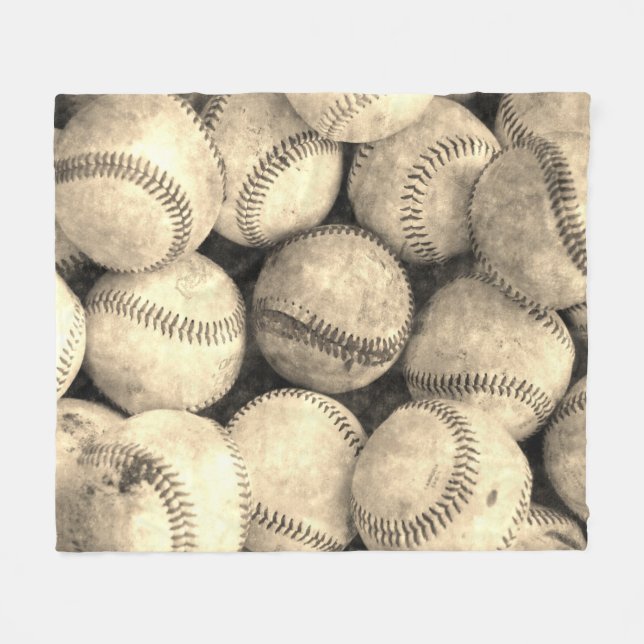 Vintage Baseball-Fleecedecke Fleecedecke (Vorderseite (Horizontal))