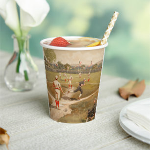 Vintage Baseball Game Sport Theme Party des 18. Ja Pappbecher