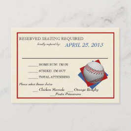 Vintage Baseball-Hochzeitserklärung RSVP Karte
