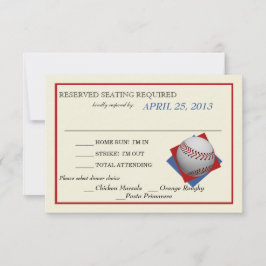 Vintage Baseball-Hochzeitserklärung RSVP Karte