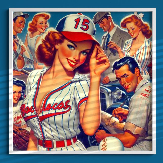 Vintage Baseball-Illustration Poster (Von Creator hochgeladen)