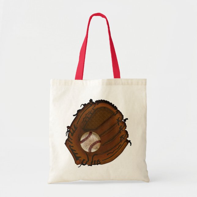 Vintage Baseball-Leinwand-Tote-Beutel Tragetasche (Vorne)