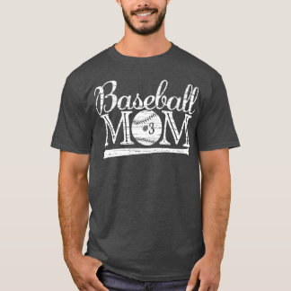 Vintage Baseball Mama 3 Favoritenspieler Größter L T-Shirt