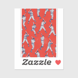 Vintage-Baseball-Muster Aufkleber