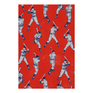 Vintage-Baseball-Muster Poster